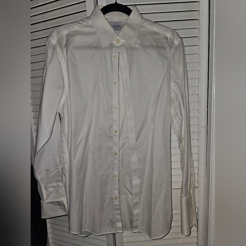 Charles Tyrwhitt Non-Iron Slim Dress Shirt – White (15.5 / 33)